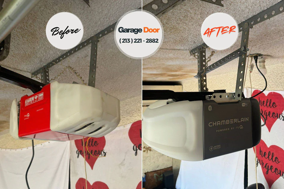Before and after: garage door repair West Kennebunk, ME